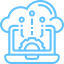 Ícone representando um software que funciona via nuvem
